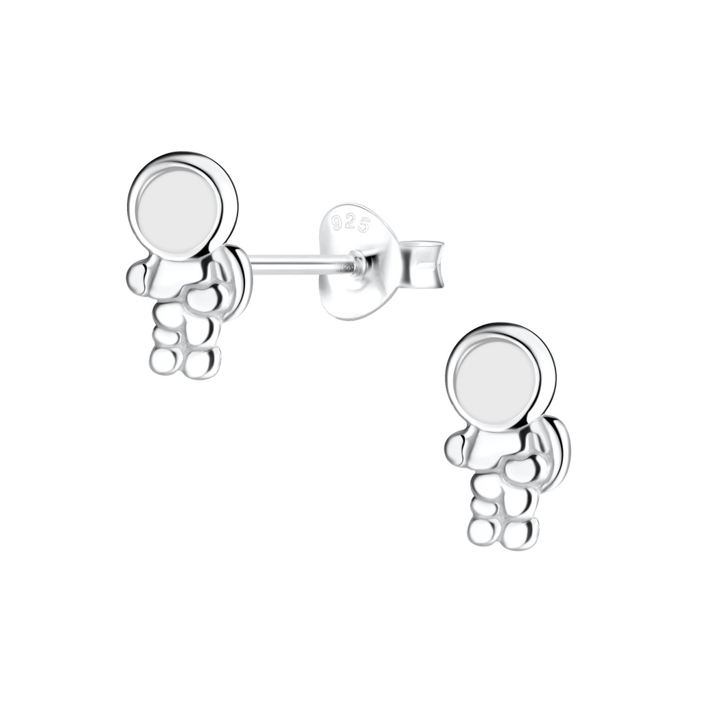Puces d'oreilles astronaute en argent