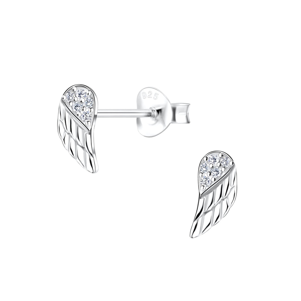 [10021743] Puces d'oreilles aile en argent