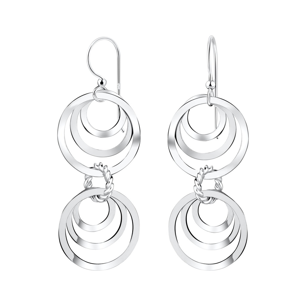 Silver Circle Earrings