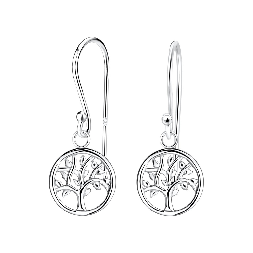 [10020781] Boucles d'oreilles arbre de vie en argent