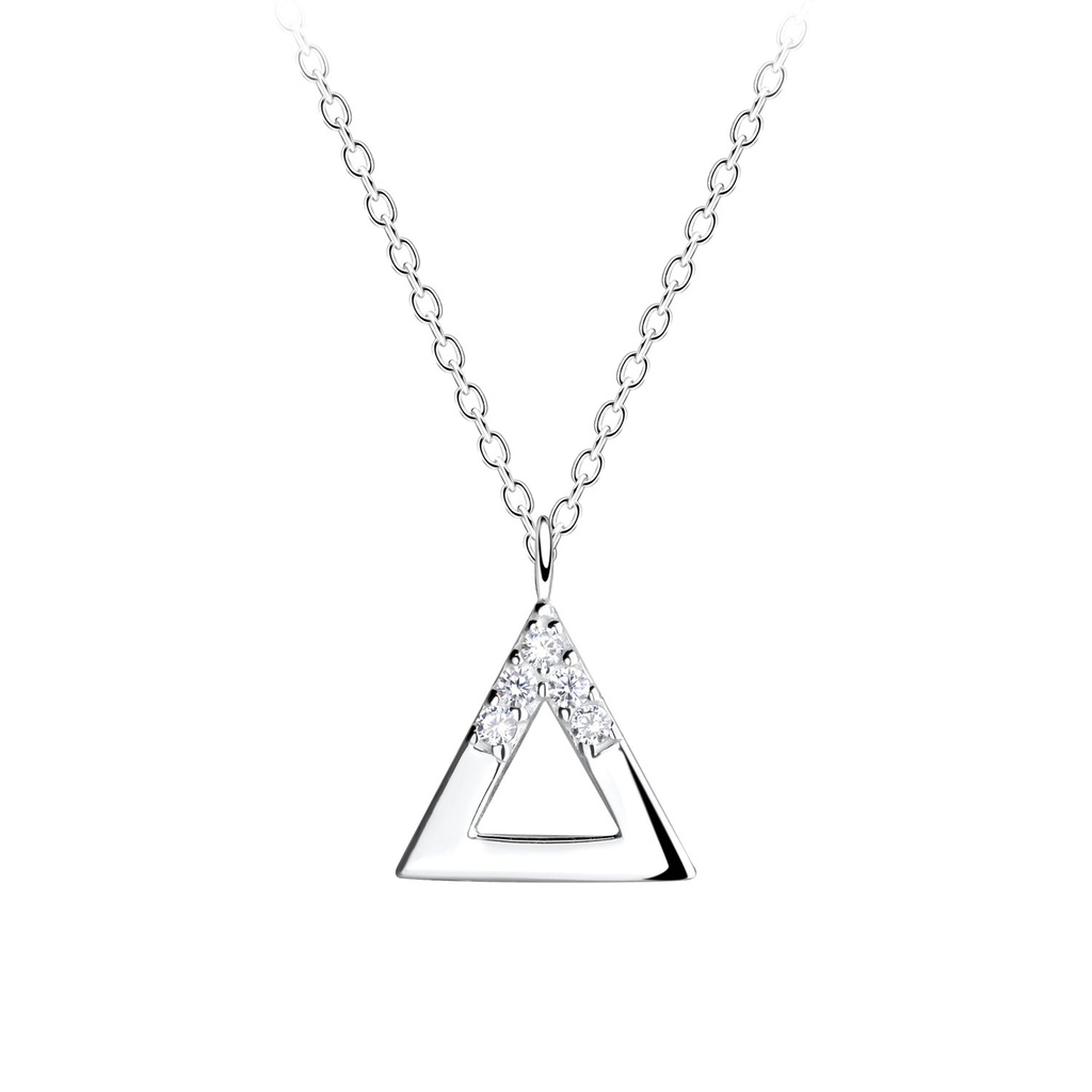 Collier triangle en argent