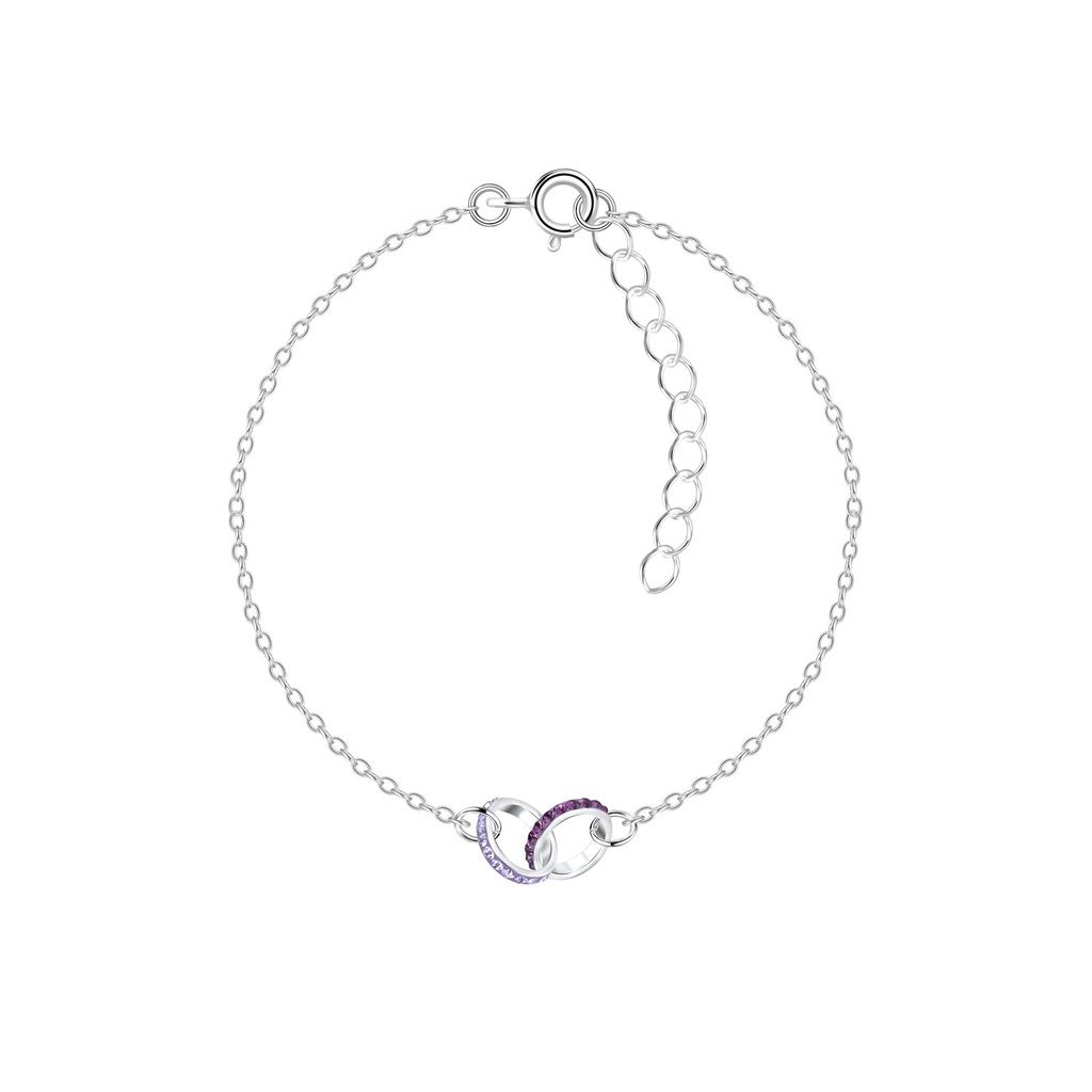Silver Circle Crystal Bracelet