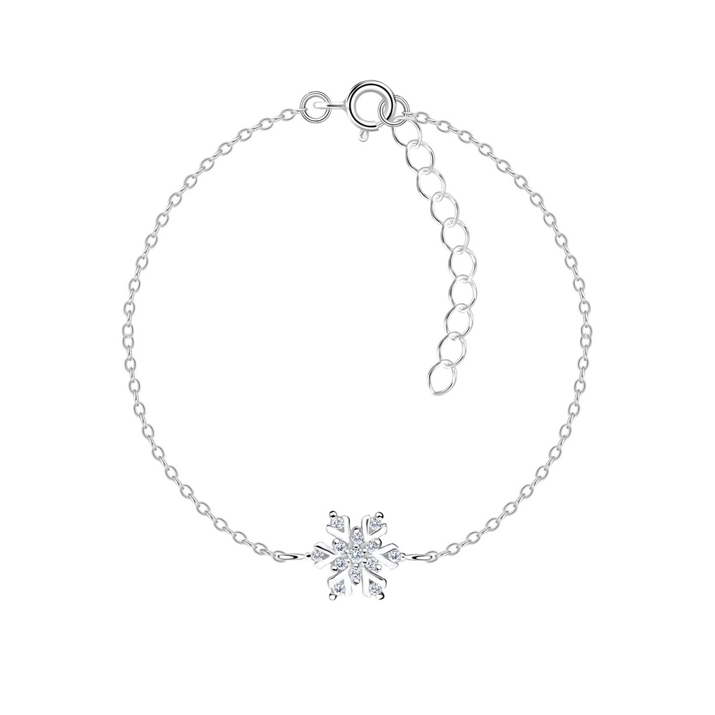 Bracelet flocon de neige en argent