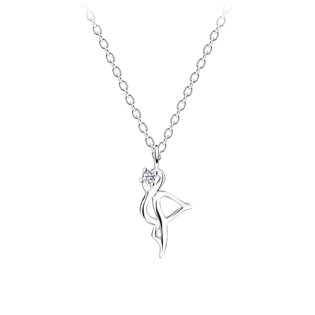 Collier flamant rose en argent