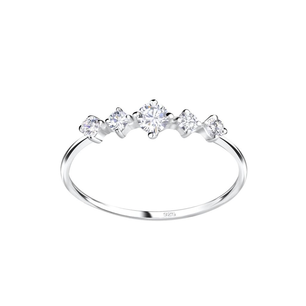 Bague scintillante en argent
