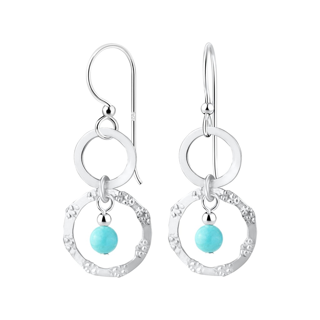 [10011509] Boucles d'oreilles géométriques en argent