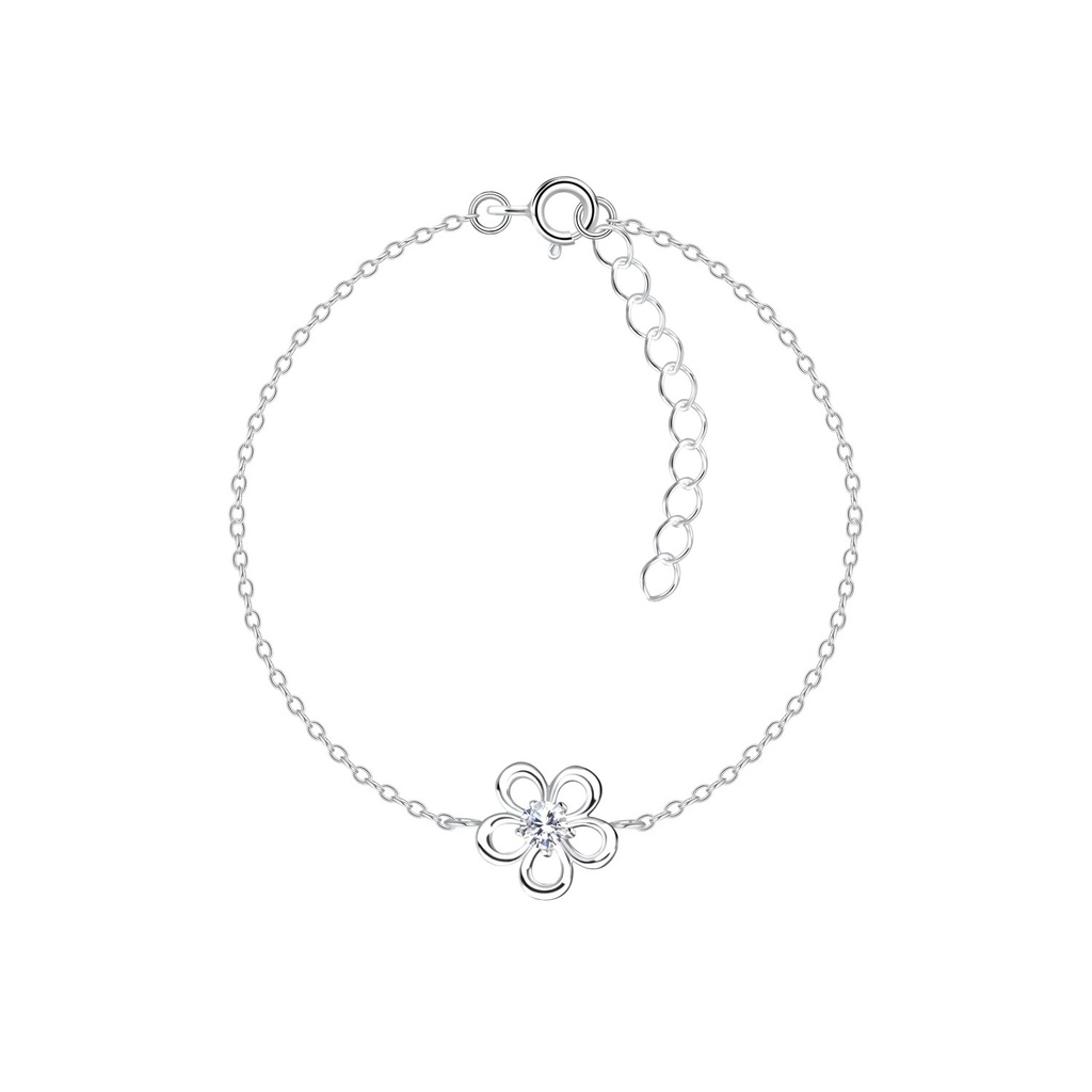 Bracelet fleur en argent