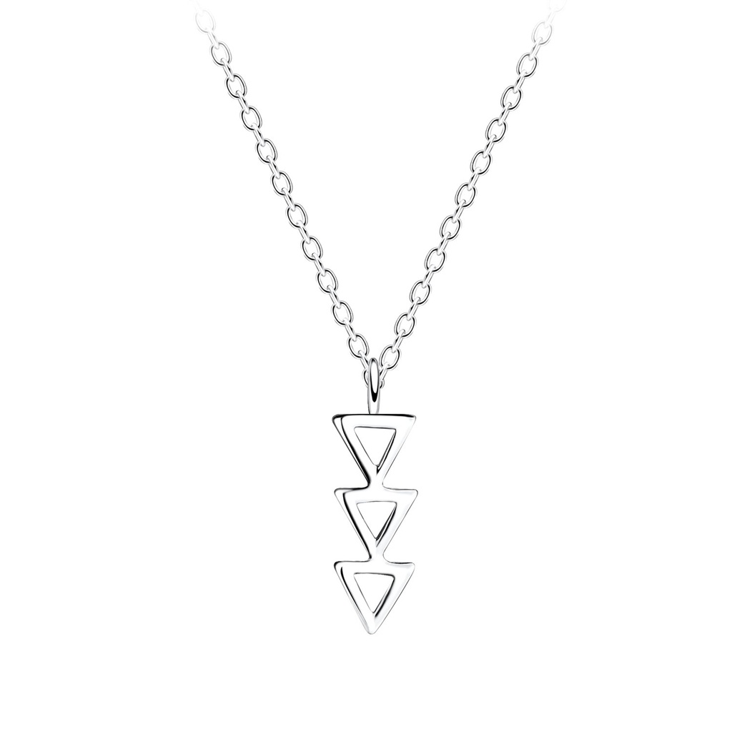 Collier géométrique en argent