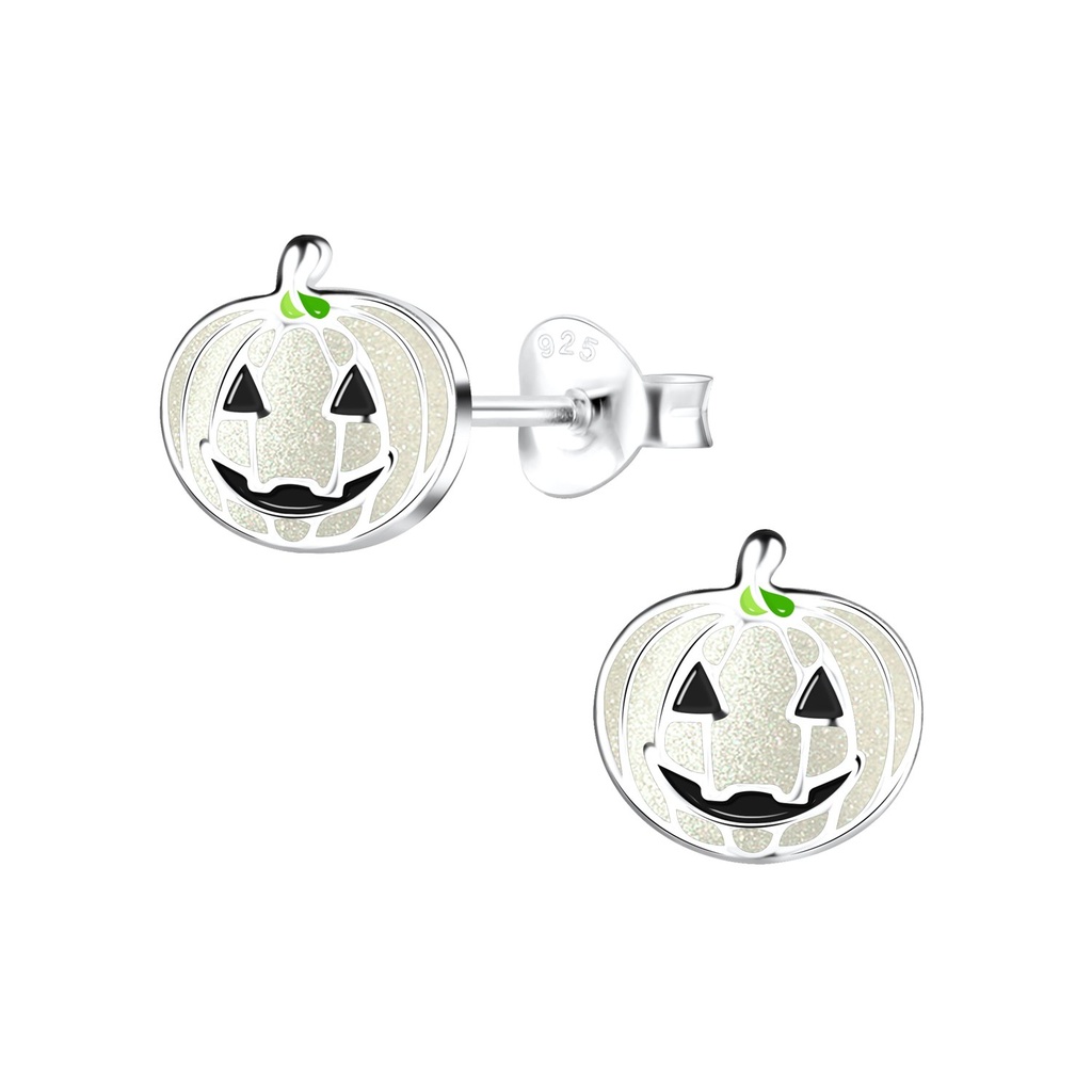 Puces d'oreilles citrouille en argent