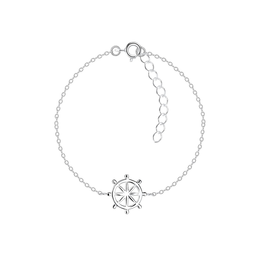 Bracelet barre de navire en argent