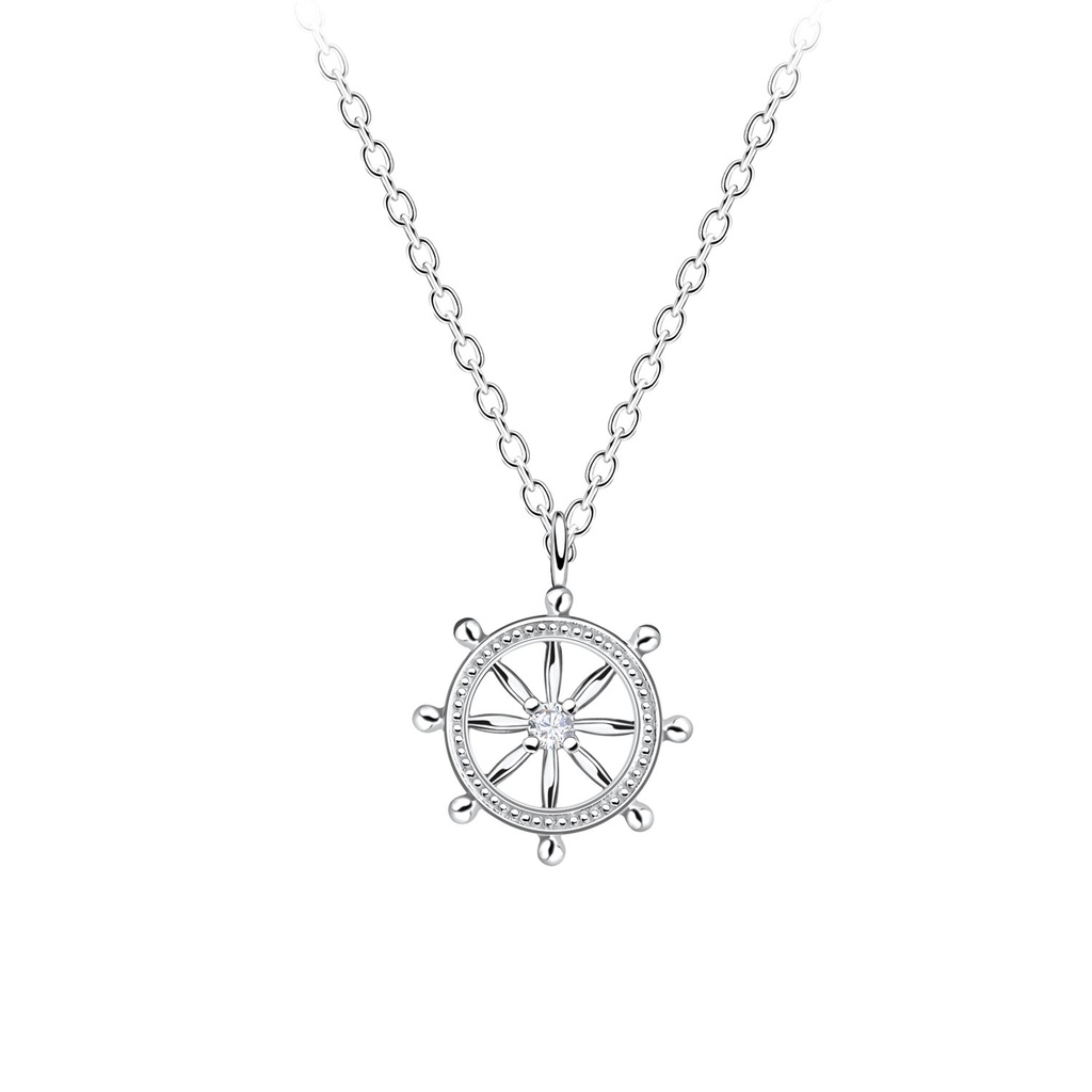 Silver Wheel Necklace