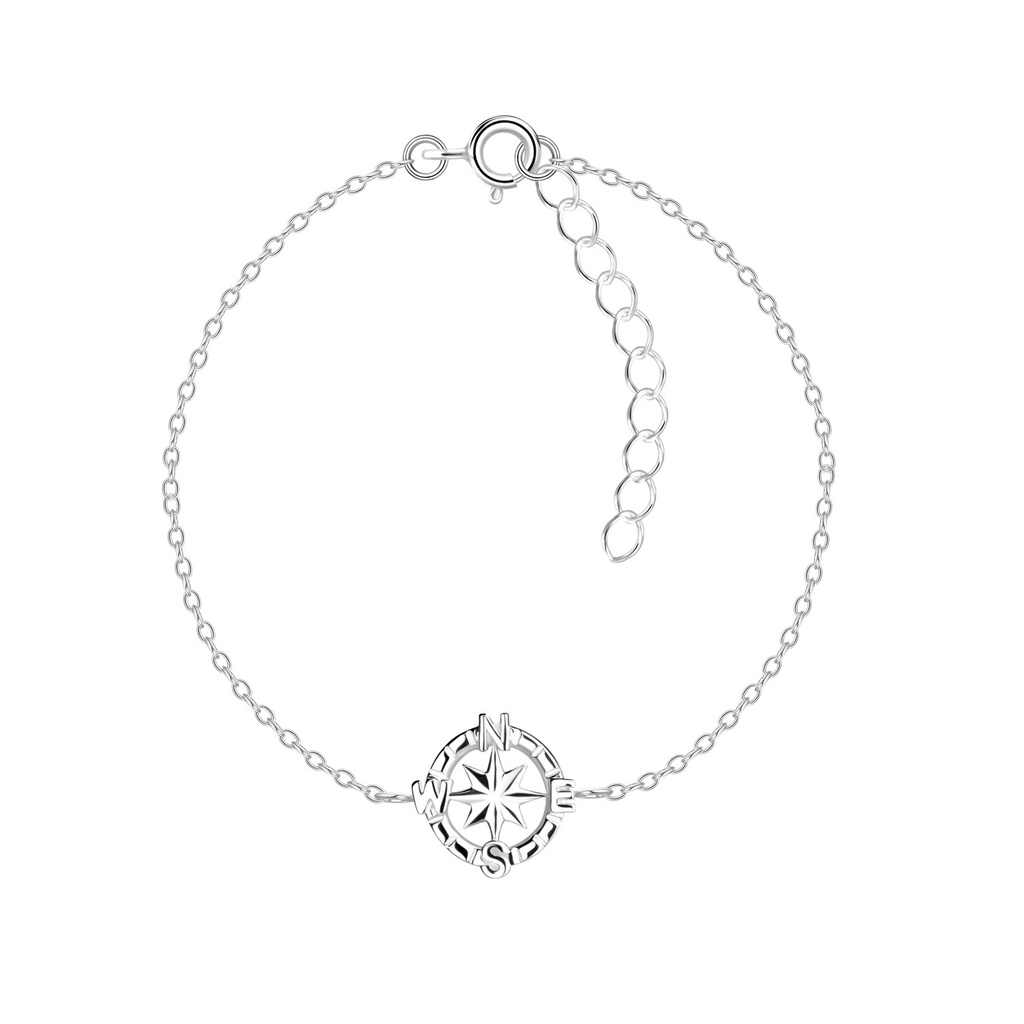 [10013918] Bracelet boussole en argent