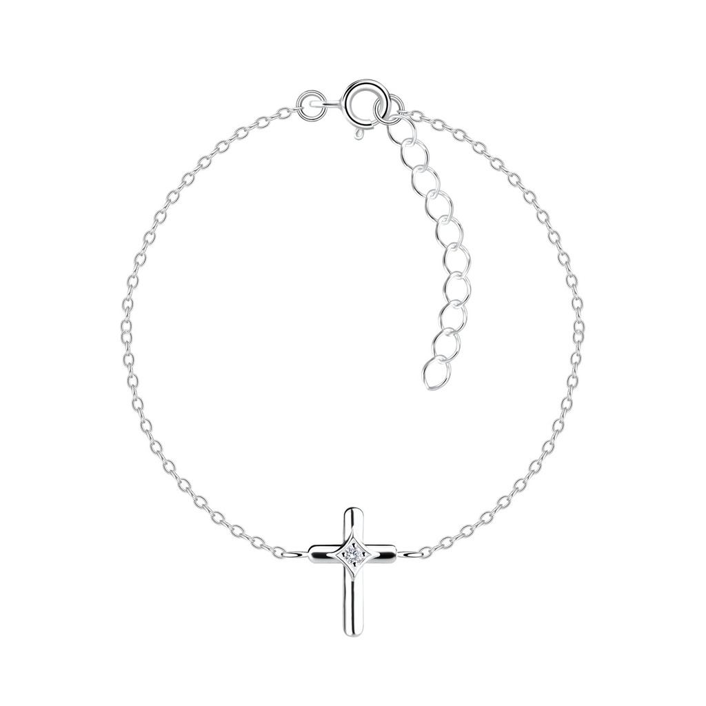 Bracelet croix en argent