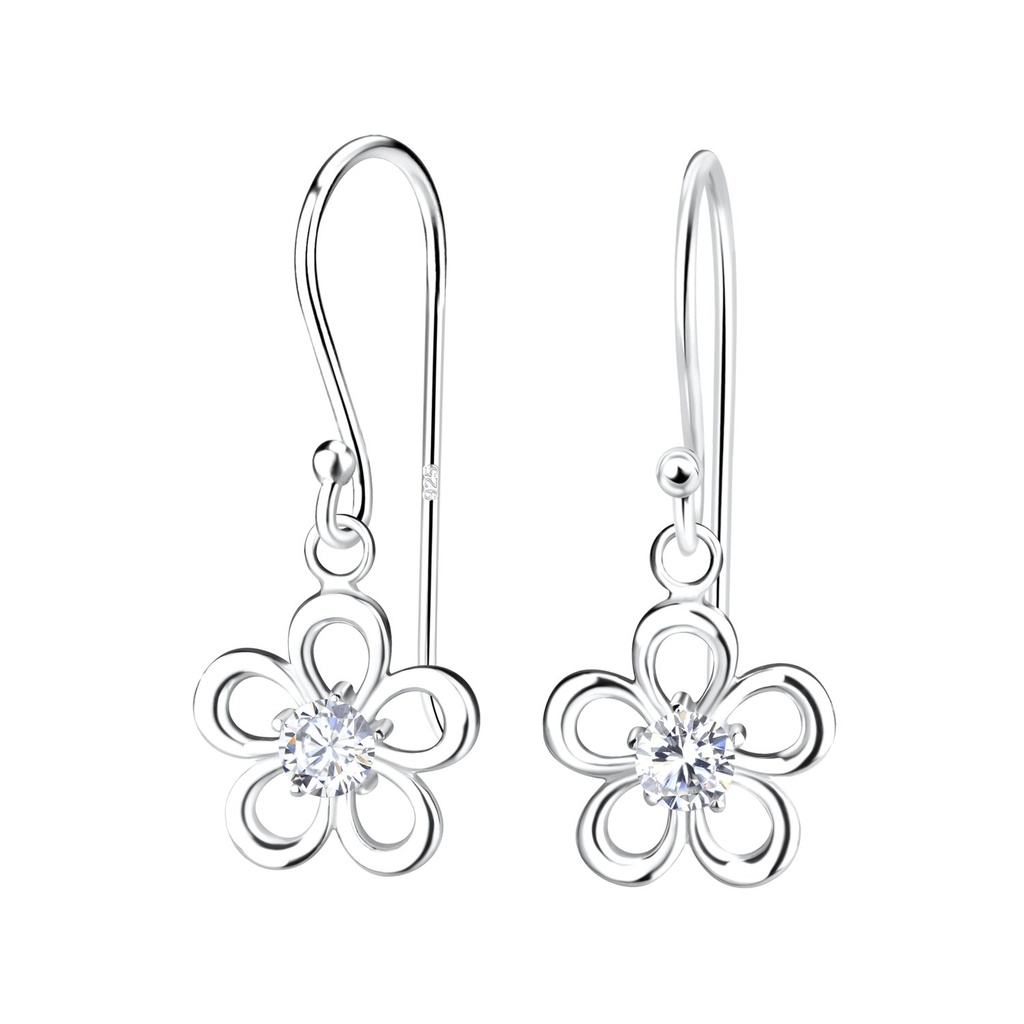 Silver Flower Earrings