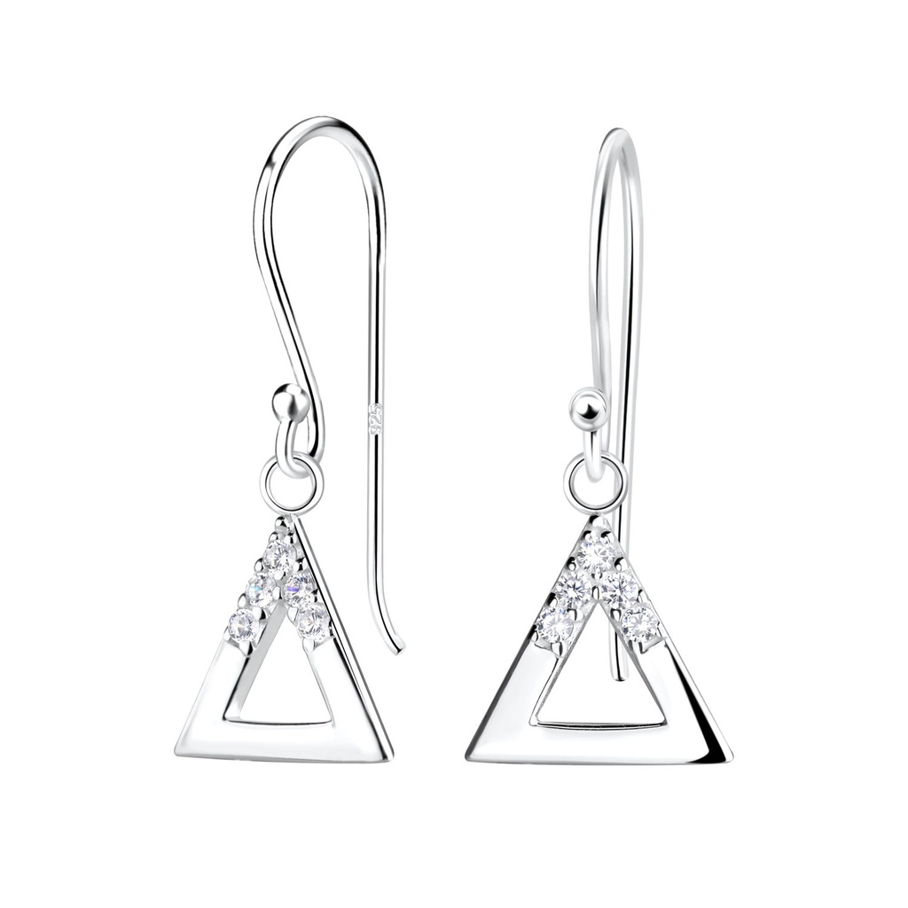 [10020579] Boucles d'oreilles triangle en argent