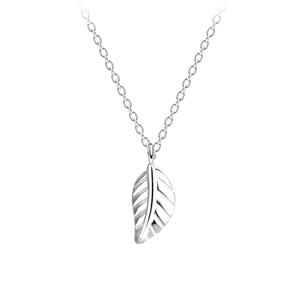[10020543] Collier feuille en argent