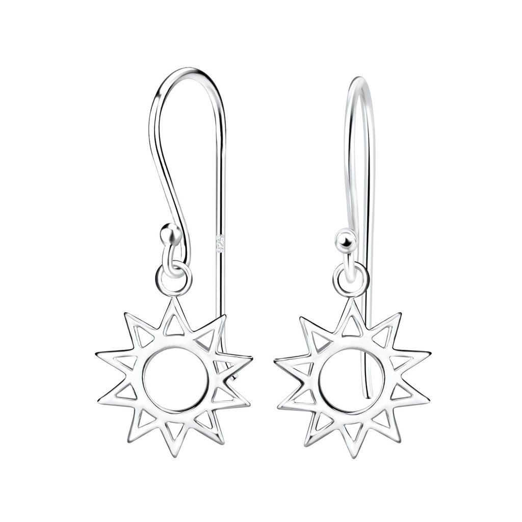 [10016197] Boucles d'oreilles soleil en argent