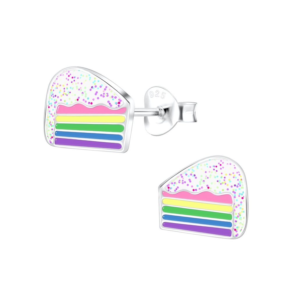Puces d'oreilles gâteau en argent
