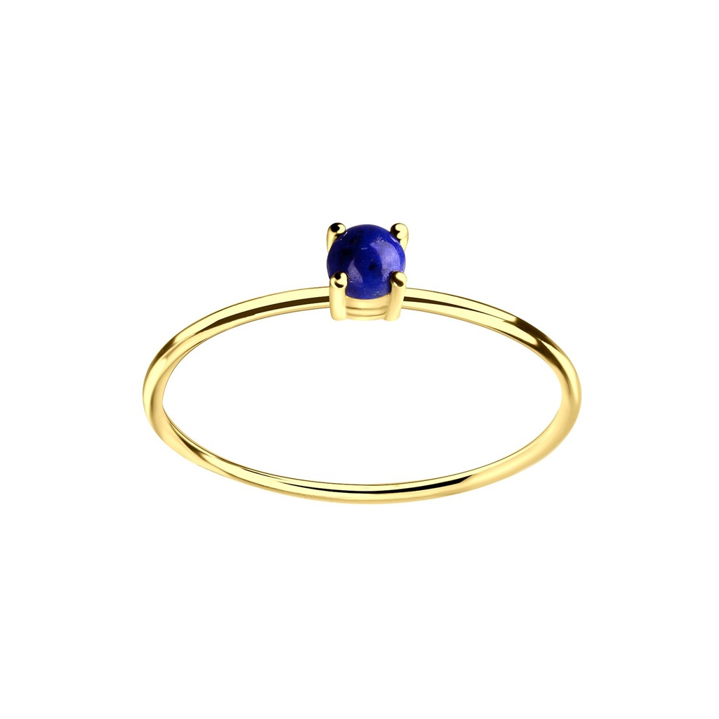 3mm Lapis Lazuli Silver Ring