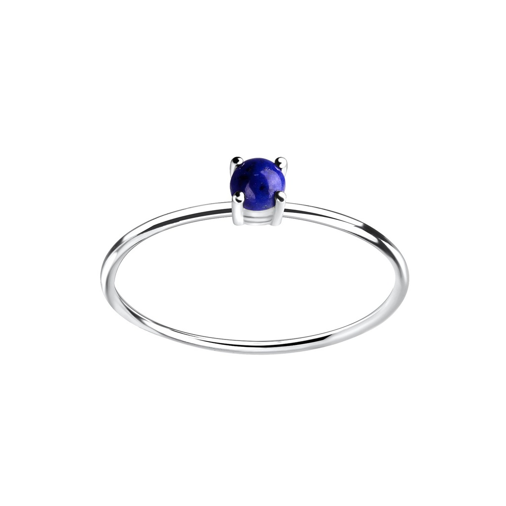 Bague lapis-lazuli en argent 3 mm