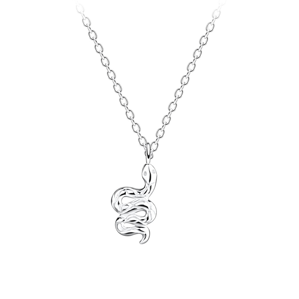 [10020538] Silver Snake Necklace