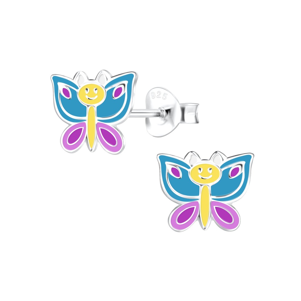 Silver Butterfly Stud Earrings