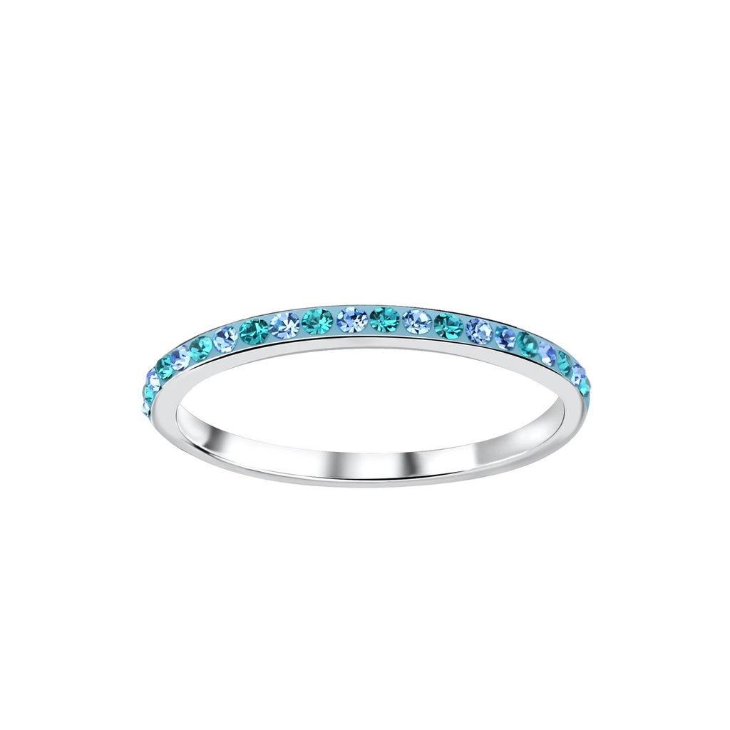 [10017369] Bague jonc en argent cristal (EU 52 / US 6)