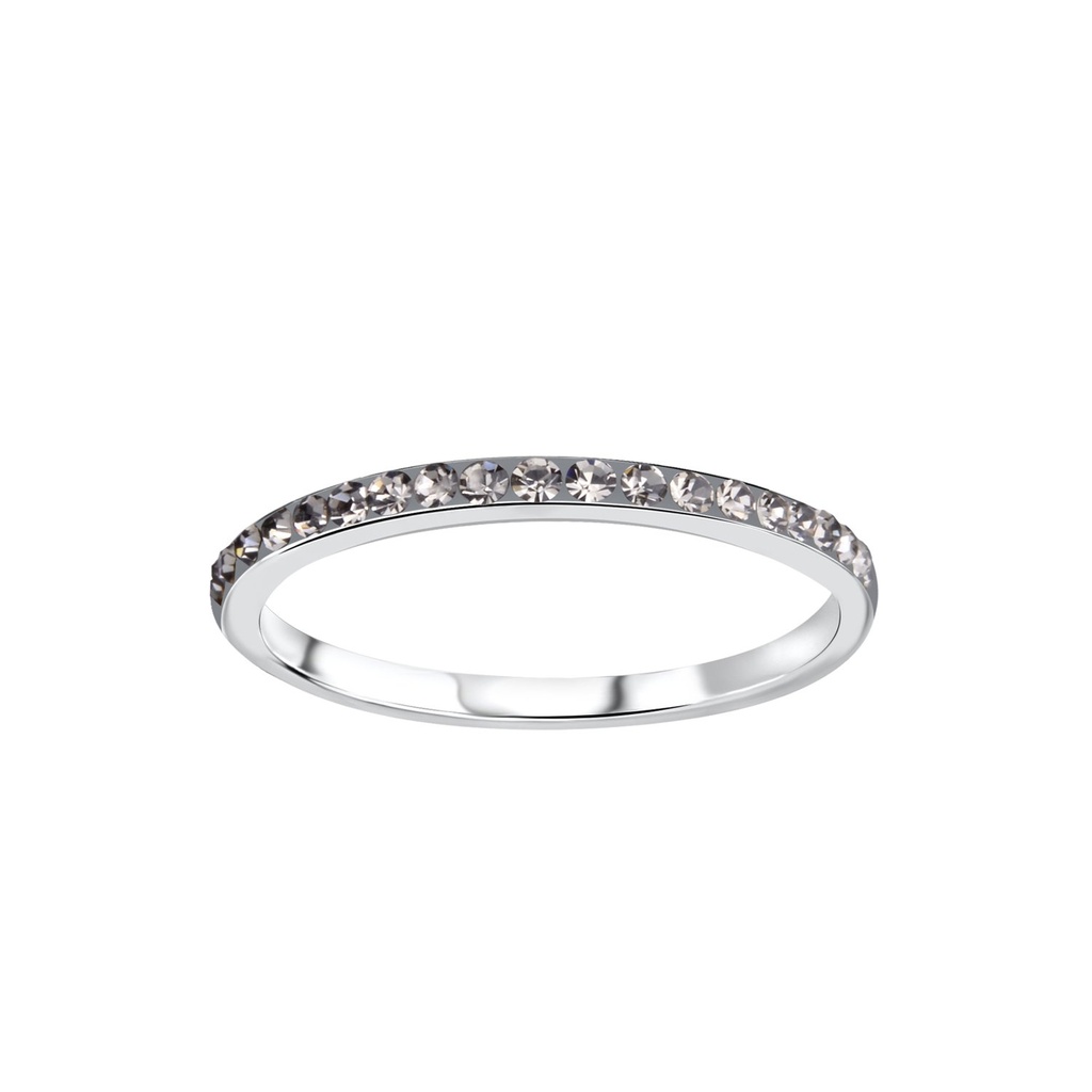 Bague jonc en argent cristal