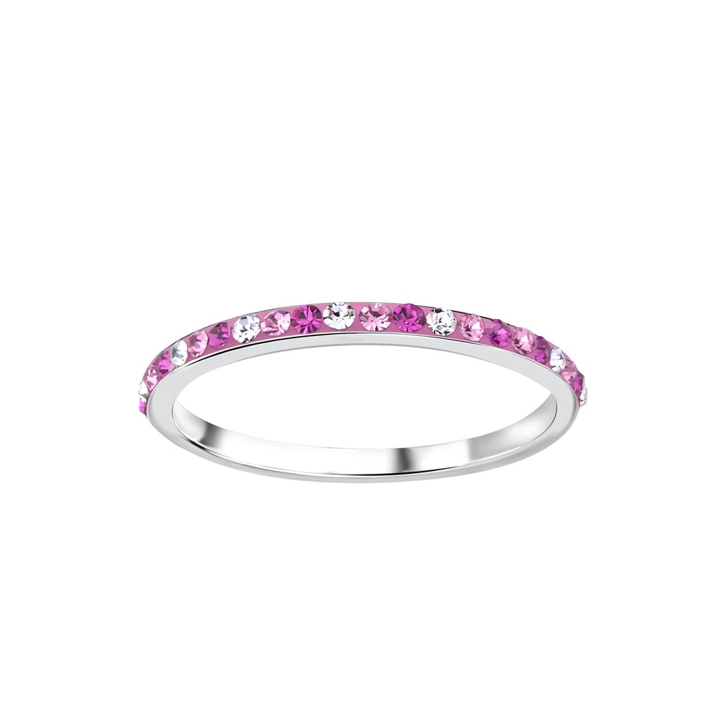 Bague jonc en argent cristal
