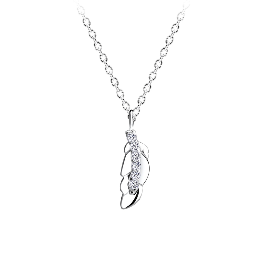 Collier plume en argent