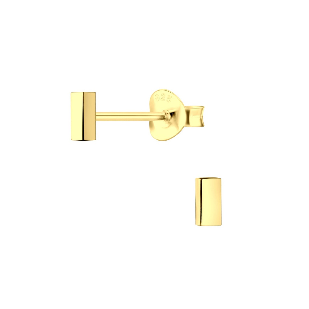 Silver Bar Stud Earrings