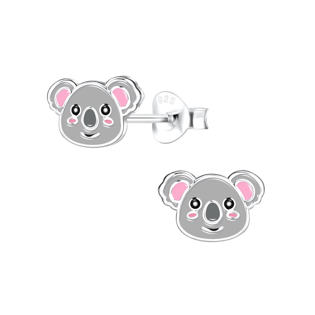 Silver Koala Stud Earrings