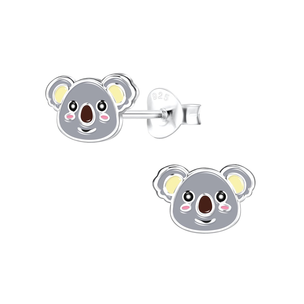 Silver Koala Stud Earrings