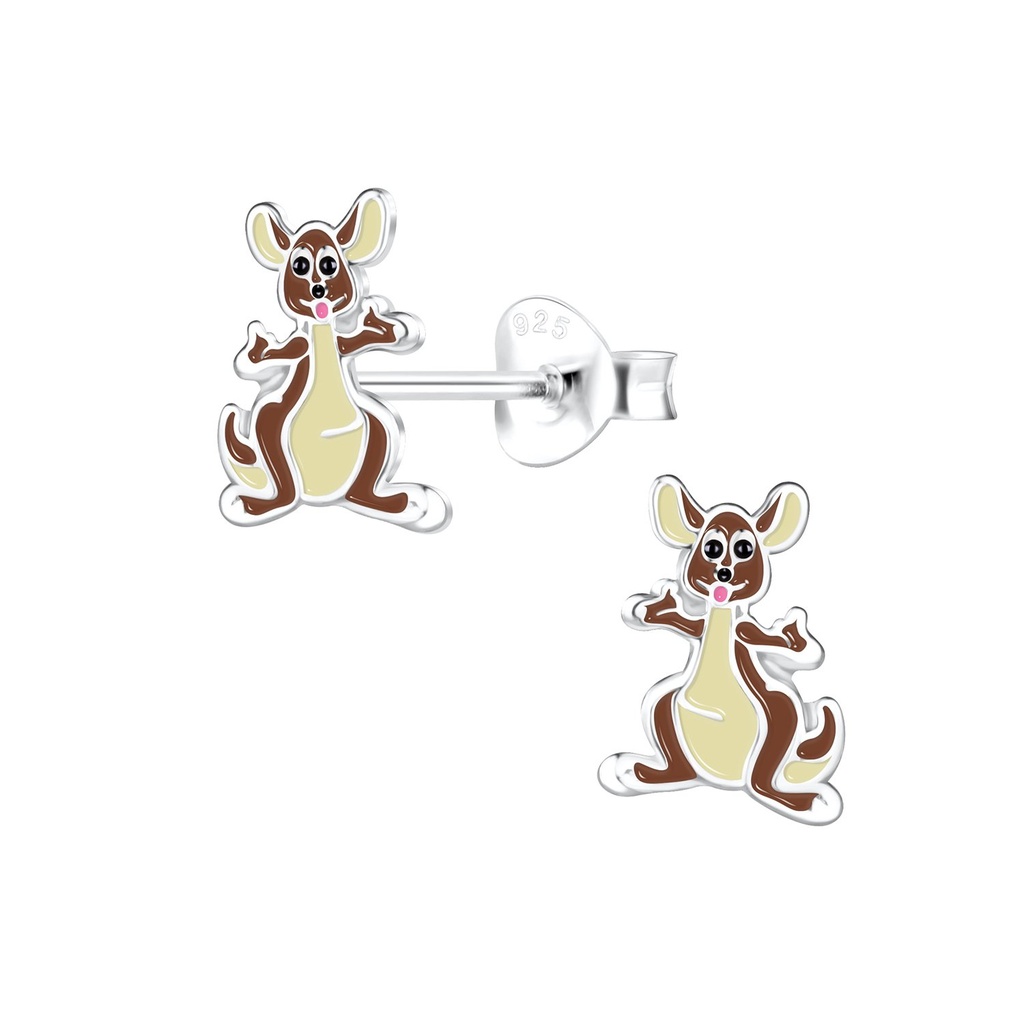 Puces d'oreilles kangourou en argent