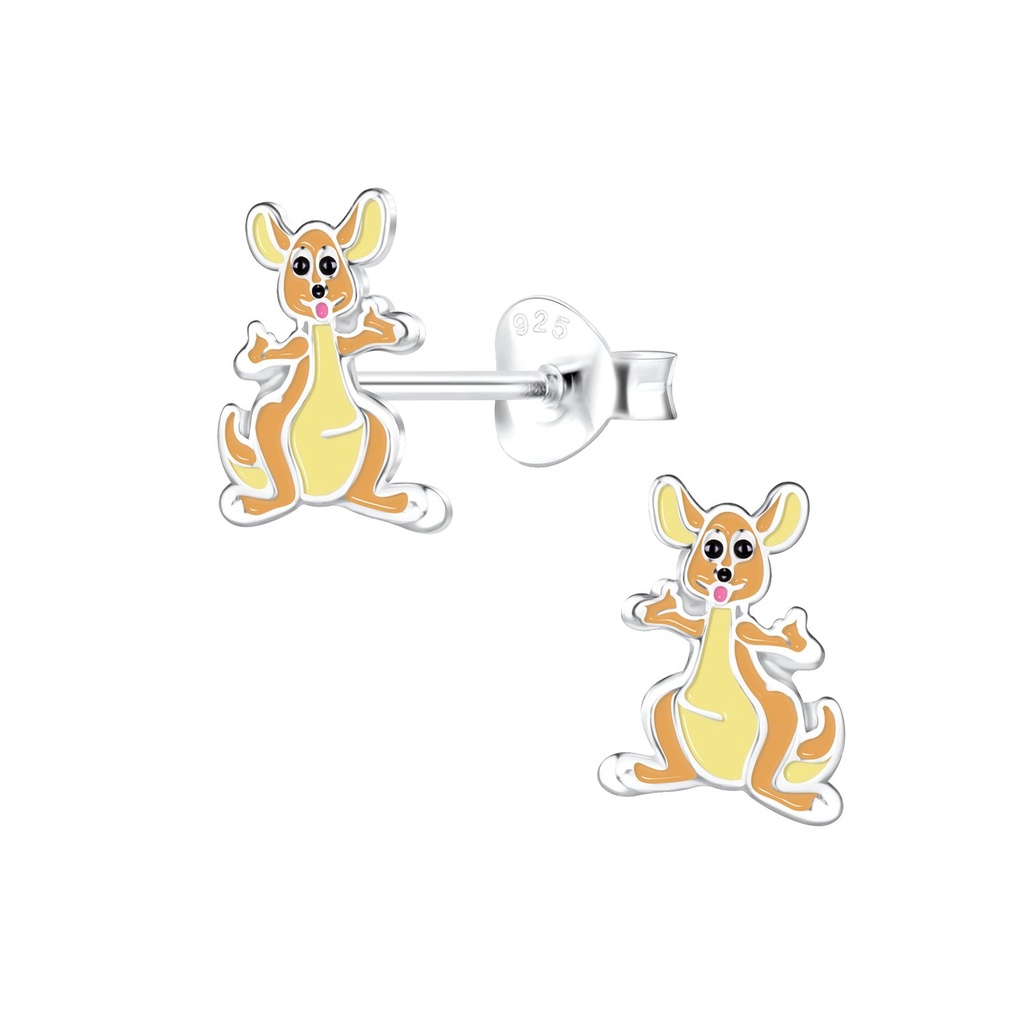 [10018515] Silver Kangaroo Stud Earrings