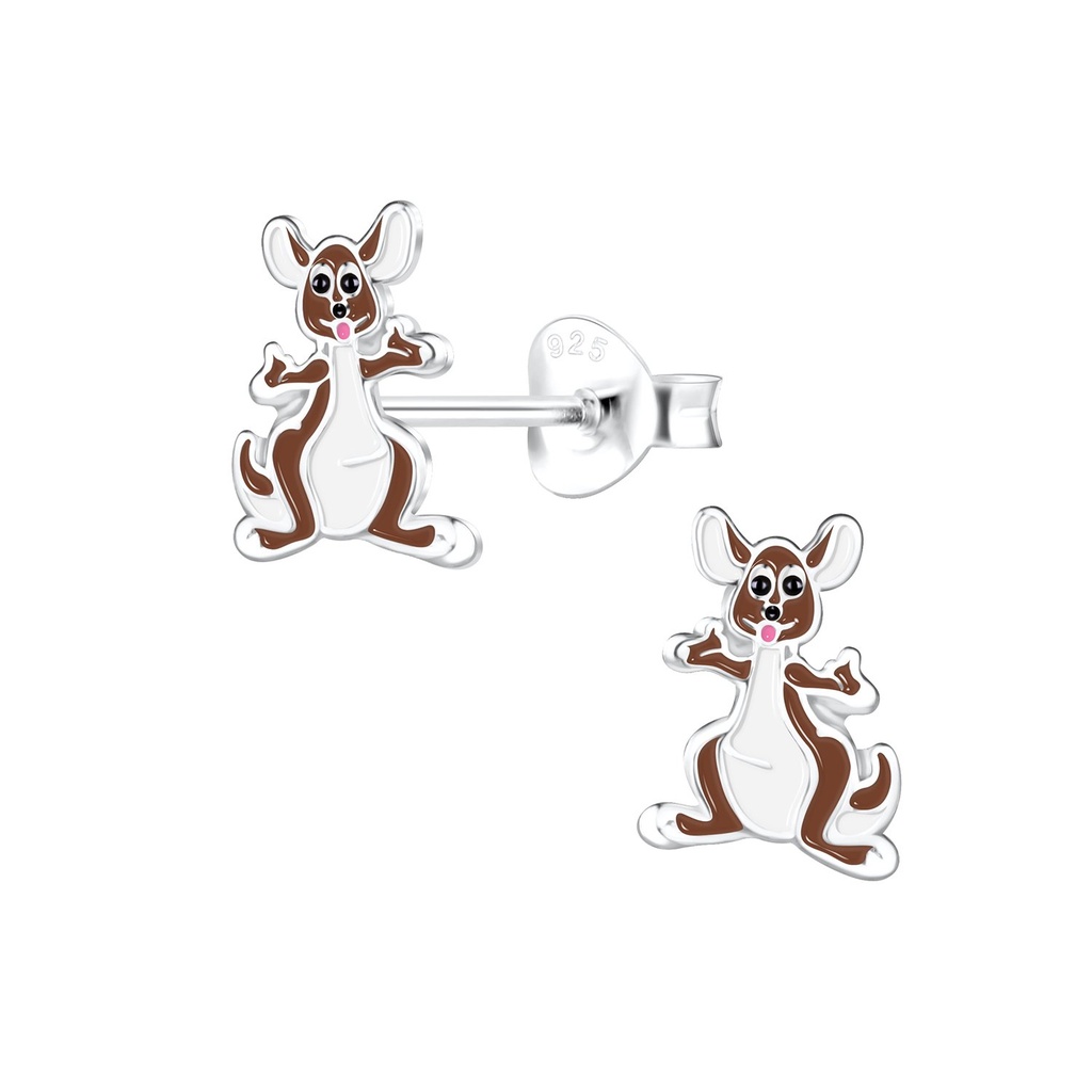 Puces d'oreilles kangourou en argent