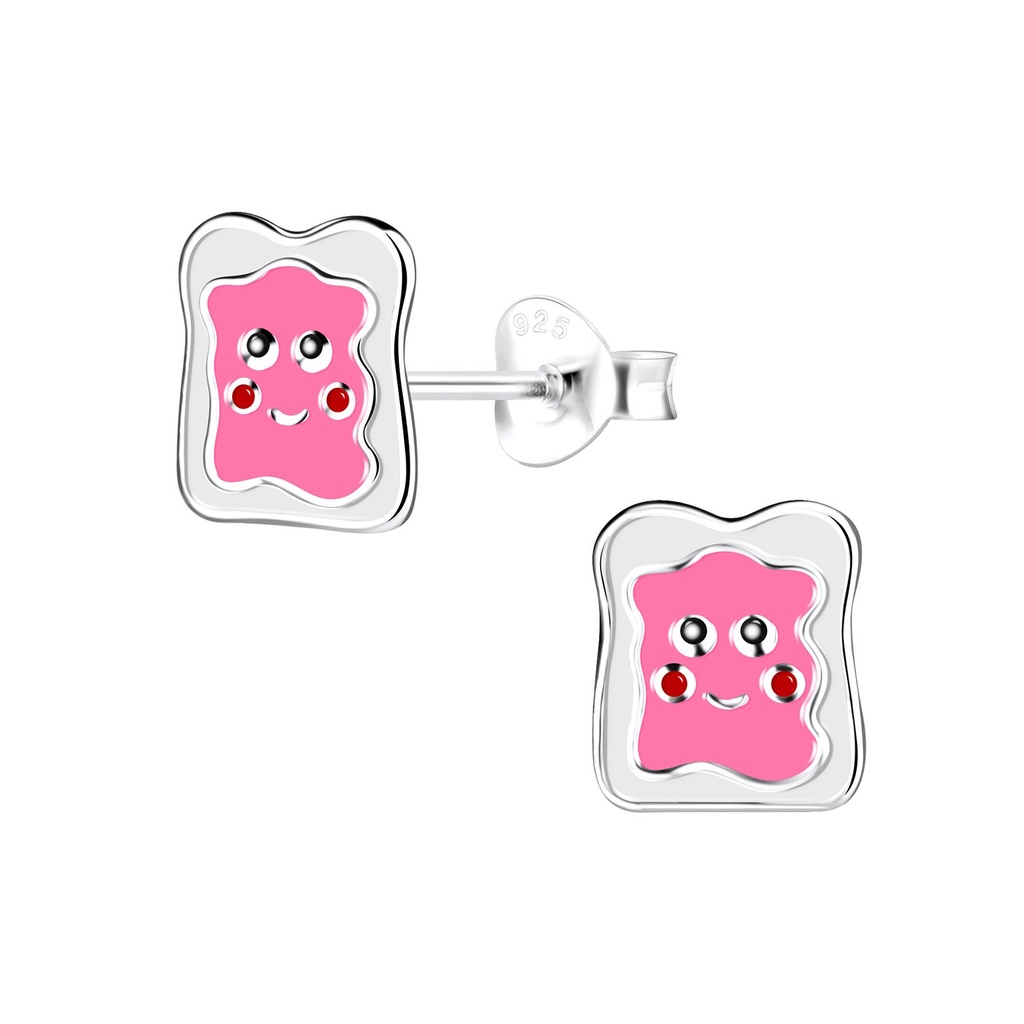 Puces d'oreilles pain en argent
