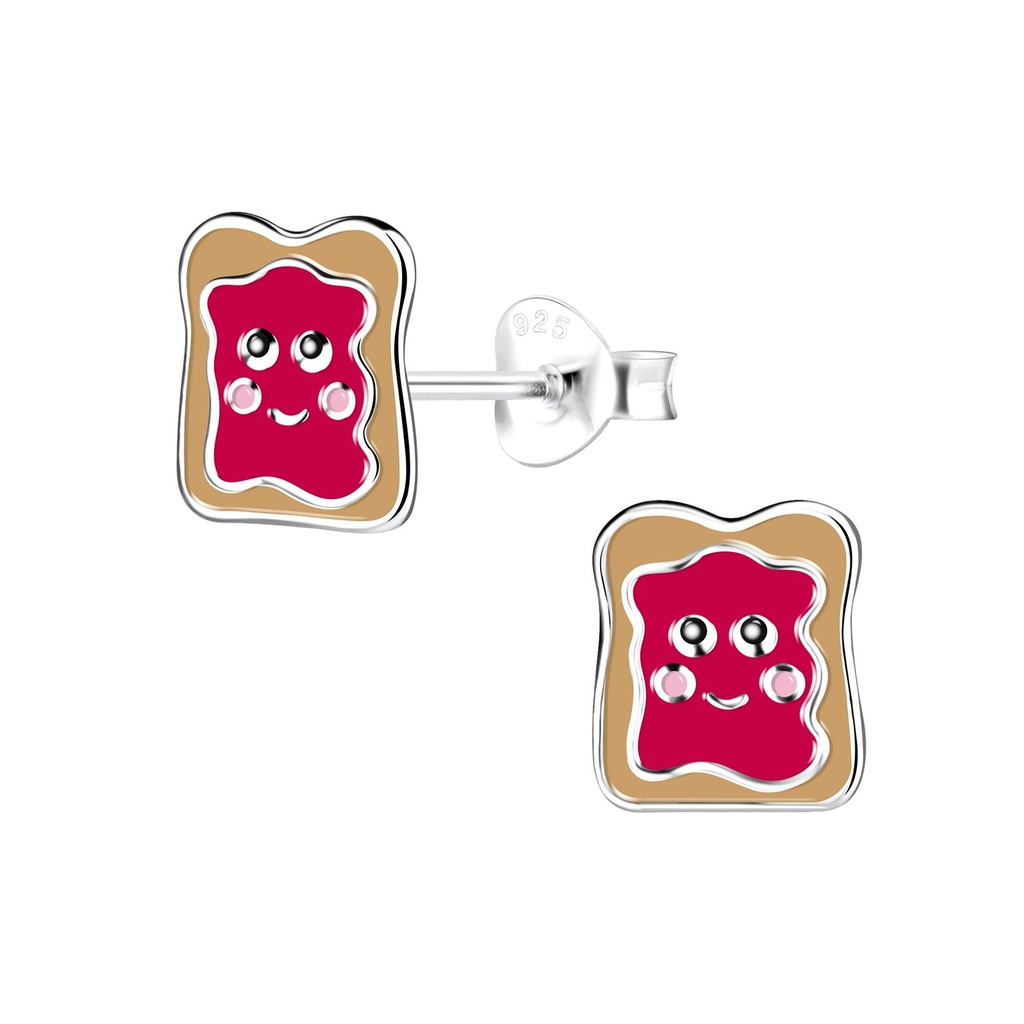 Puces d'oreilles pain en argent