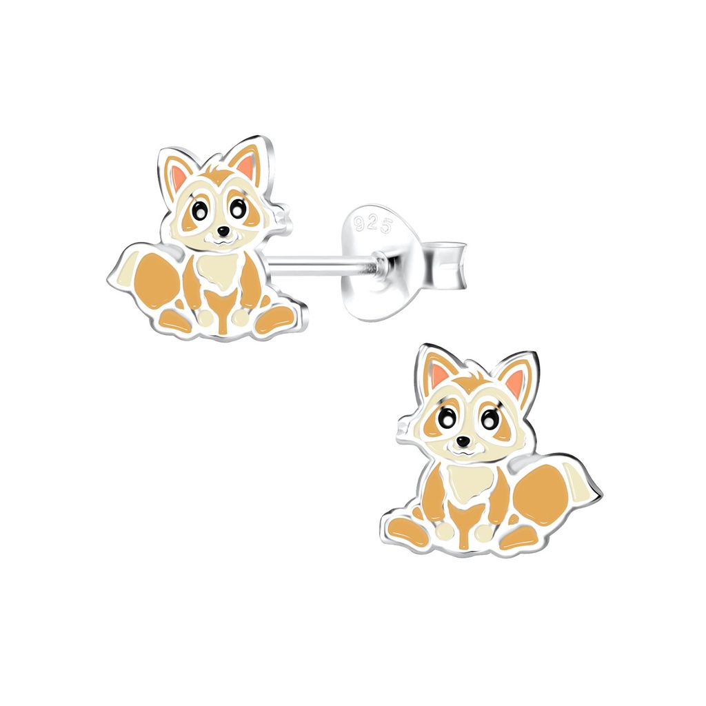 Puces d'oreilles raton laveur en argent