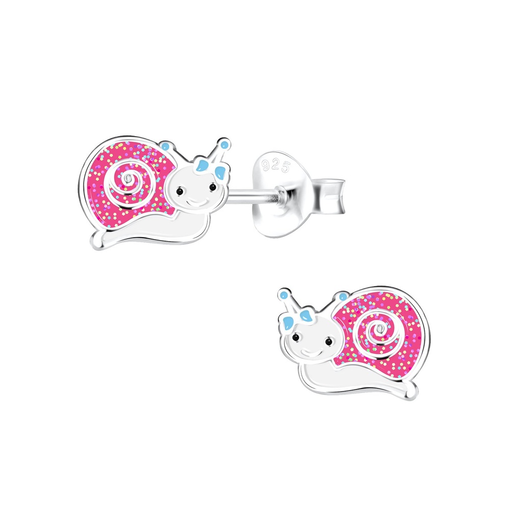 Silver Snail Stud Earrings
