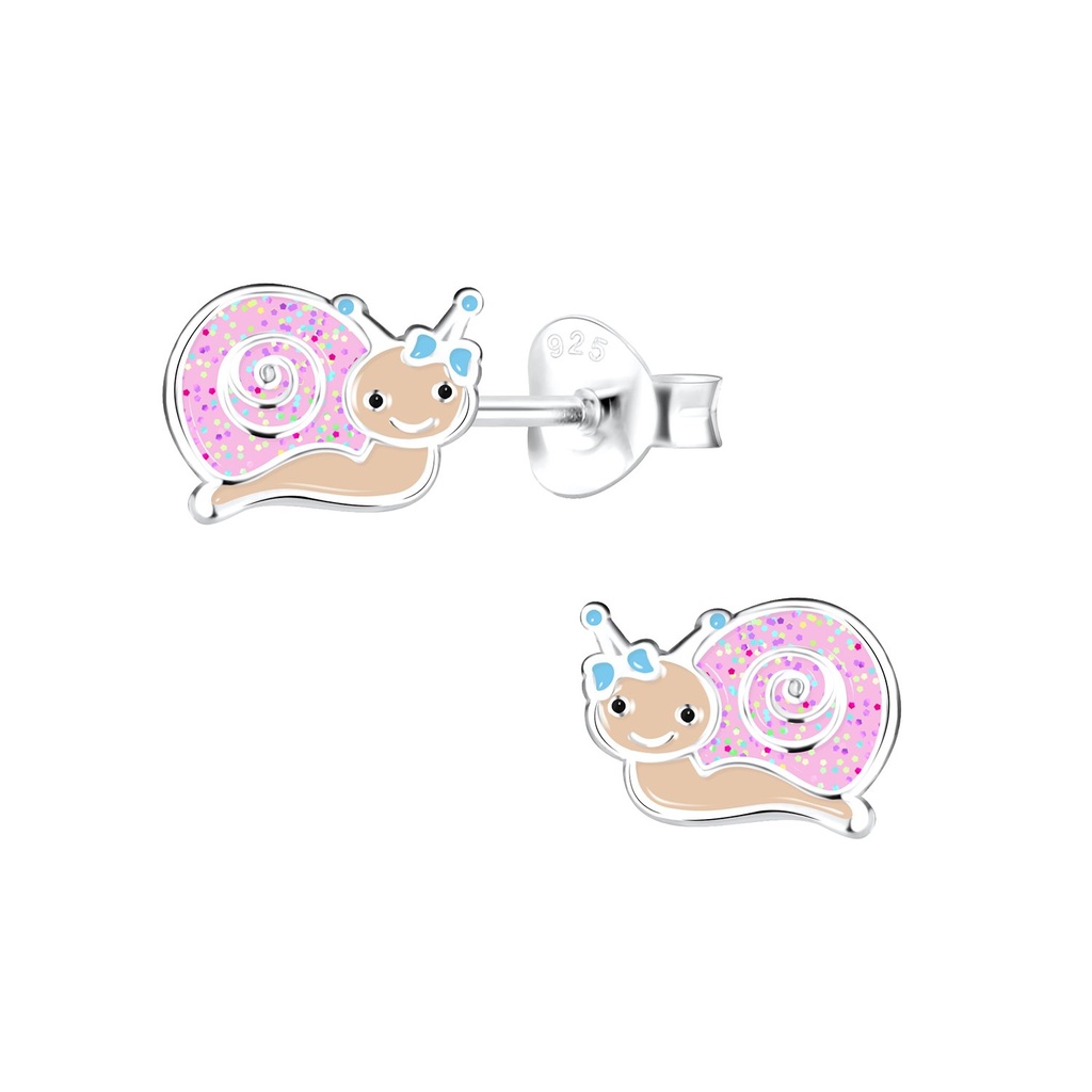 [10016936] Silver Snail Stud Earrings