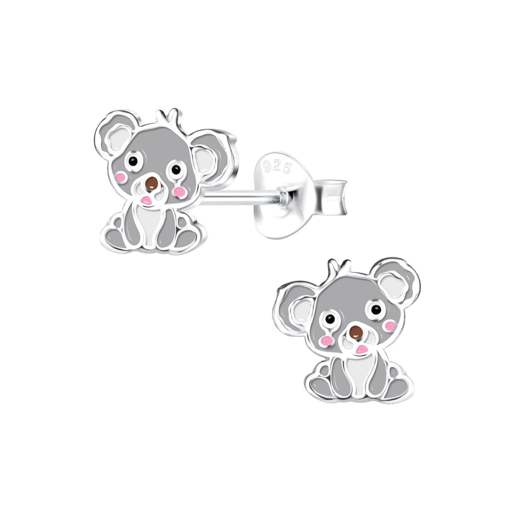 Puces d'oreilles koala en argent