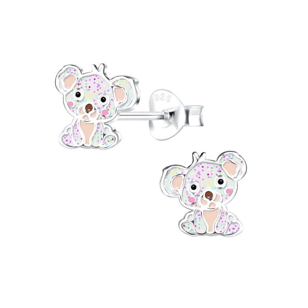 Silver Koala Stud Earrings