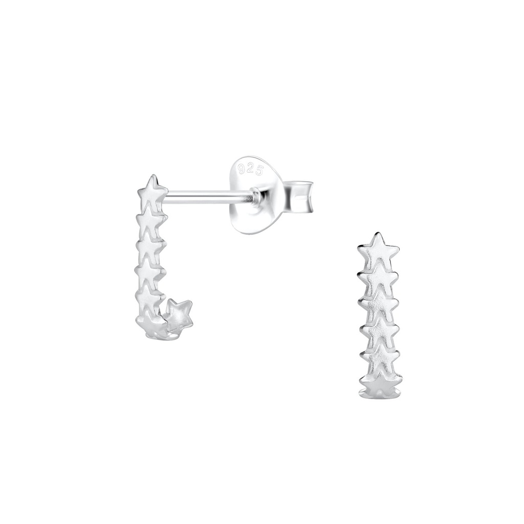Puces d'oreilles étoile en argent