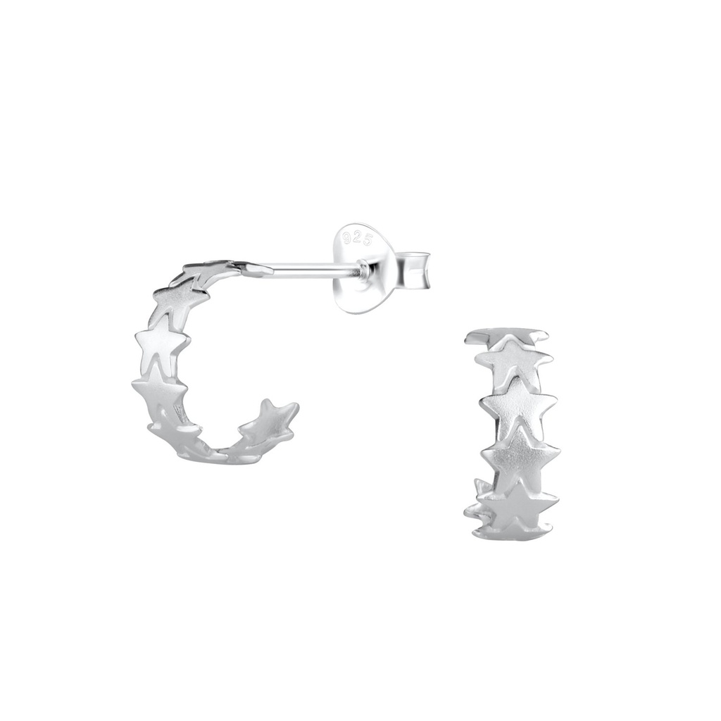 Puces d'oreilles étoile en argent
