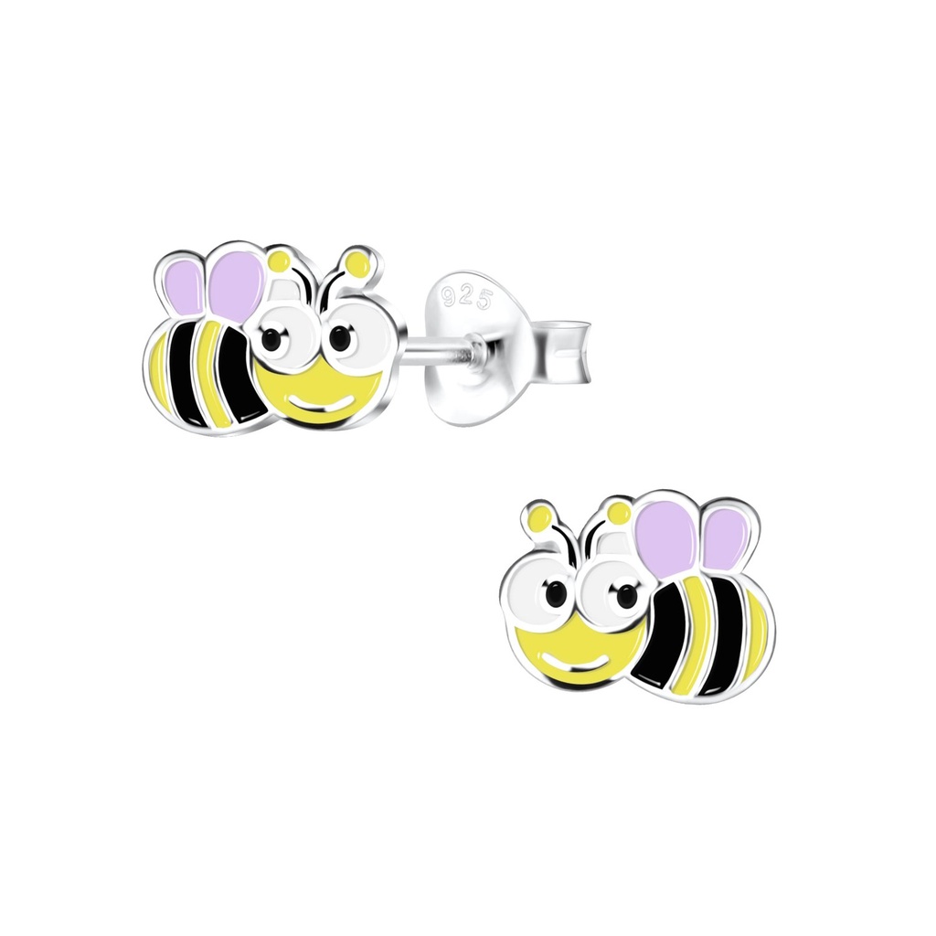 [10015688] Silver Bee Stud Earrings