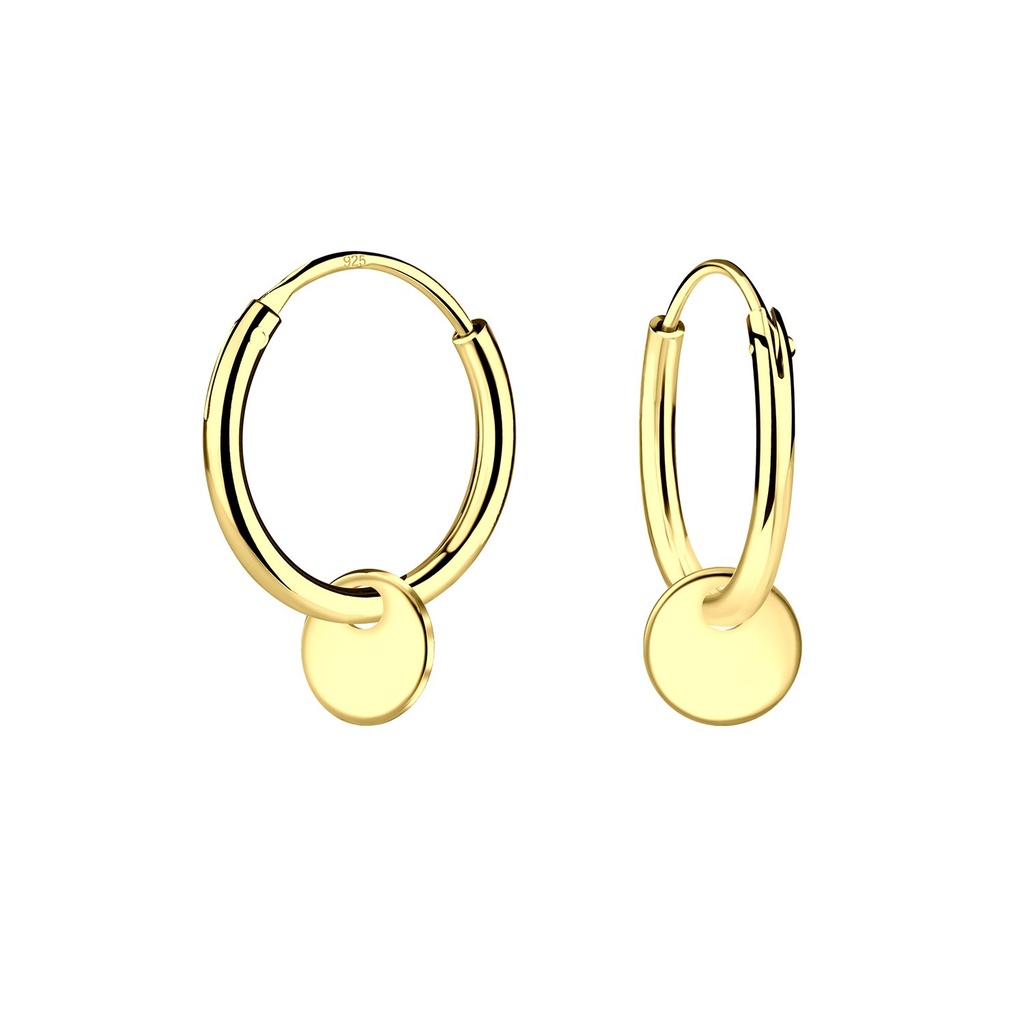 Silver Round Hoop Earrings