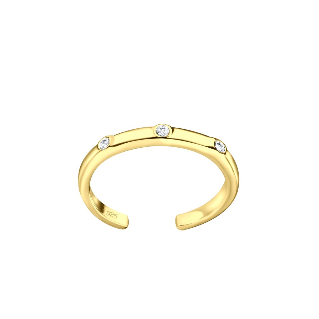 [10017975] Bague d'orteil en argent zircon