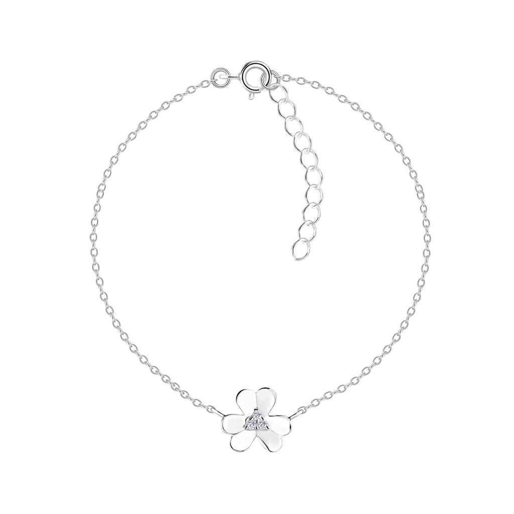 Bracelet fleur en argent