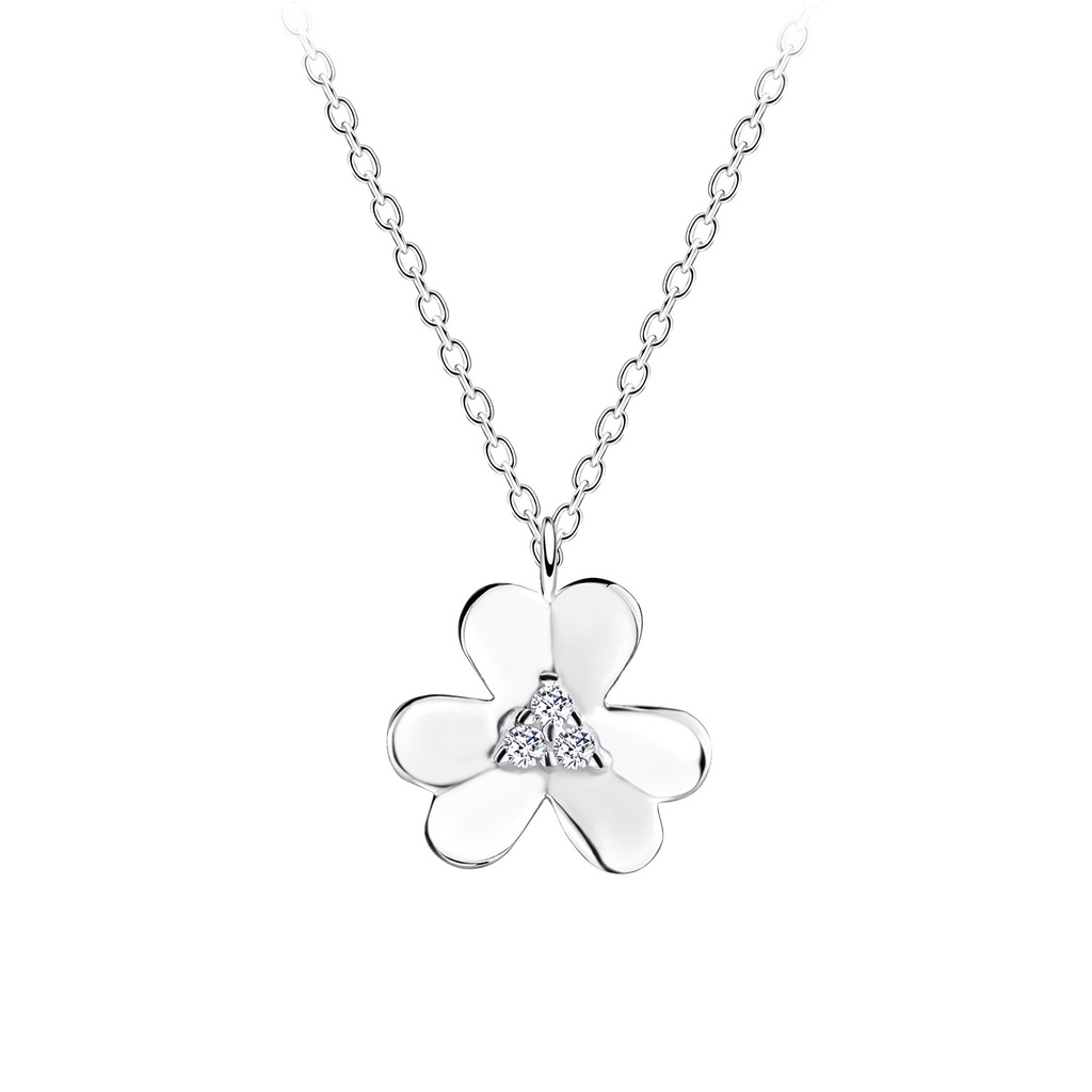 Collier fleur en argent